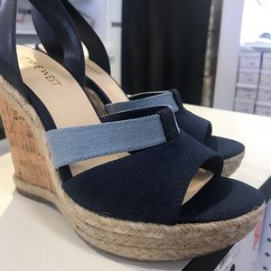 Nine West denim wedges